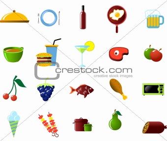 Food and Kitchen icon set