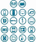 Home related electronic apparatus icon set