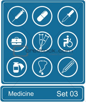 Medicine icon set