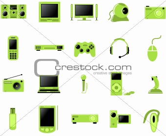 Multimedia icon set