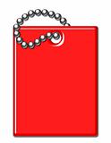Red Shiny Luggage Tag Illustration
