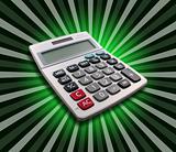 Calculator with perspective view