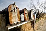 Old mailboxes in Midwest USA