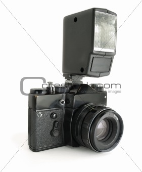 Soviet camera and flashlight