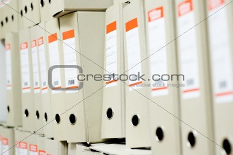 File folders in a row