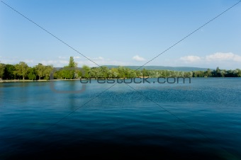 Lake with peaceful surroundings