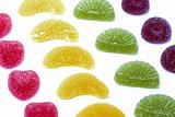 Fruit candy on white