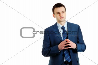 Businessman full of thoughts