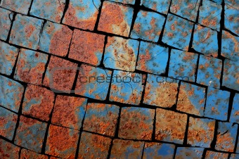 shattered rusty metal texture