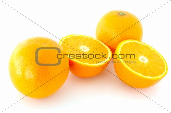 Few juicy oranges.