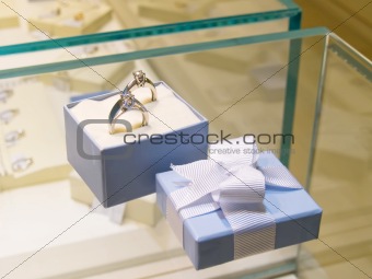 Present gift in jewerly shop