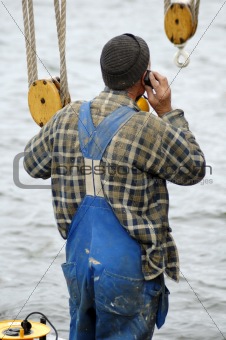 Sailor on the phone
