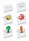 vector icons mail envelope collection with business signs