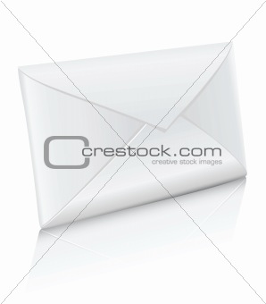 vector icon closed white mail envelope