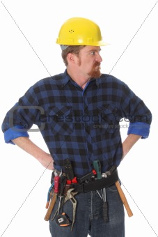 Angry construction worker 