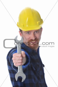 construction worker handle double wrench 