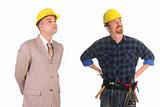 construction worker and architect 