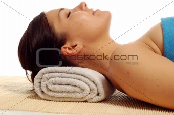 relaxing woman