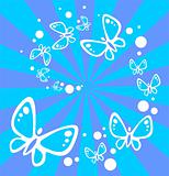 blue butterflies background