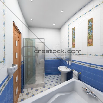  modern bathroom  interior
