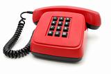 Red telephone set