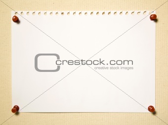 Notepad Page On Textile Background