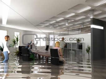 flooding office