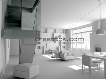 blank modern interior
