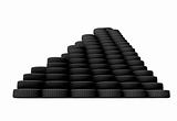 pyramid of tyres