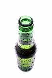 green beer bottle isolated
