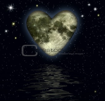 heart-moon by night