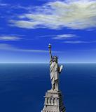 fantasy view of statue of liberty