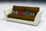design logo on sofa