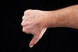 Human hand thumb down  (AA)