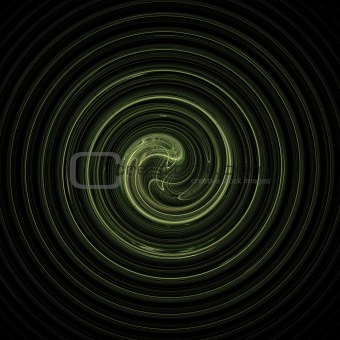 Fractal 31 green spiral