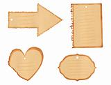 Blank Paper Tags - 4 various shapes