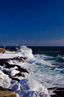 Icy Atlantic coast