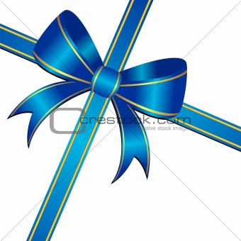 Blue ornamental bow