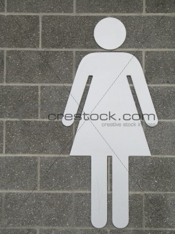 female washroom sign