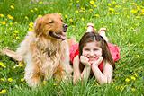 Little Girl and Dog
