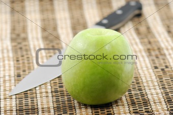 Apple and knife