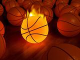 fire basketball glow ball