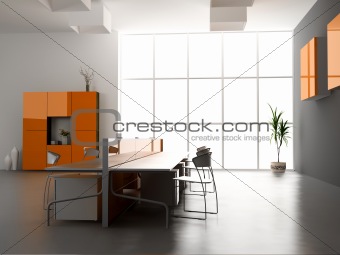 the modern office interior