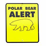Sign polar bear alert (HW)