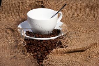 cup of coffee and beans  (RR)