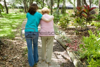 Helping Grandmother Walk