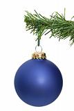 blue ornament hanging 
