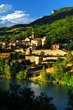 Town of Sisteron in Provence, France