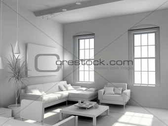 blank modern  interior