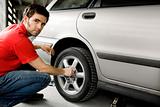 Male Changing Tire